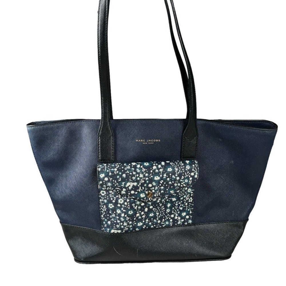 Marc Jacobs‎ College Navy & Black Peacoat Tote w Magnetic Snap